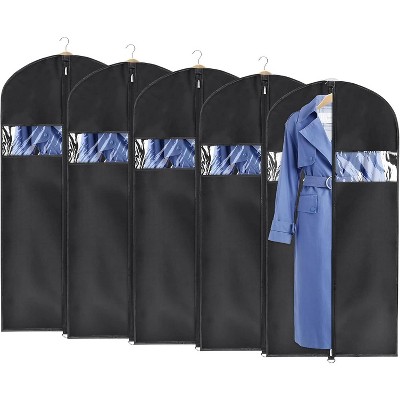 5 Pack 43 inch Oxford Fabric Garment Bags, Washable Suit Covers for T-Shirts, Jackets & Suits