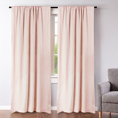 100% Linen  - Lined Curtain Panel - 2pk - Levtex Home