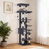 GustoWave 74" Tall Cat Tree for Big Cats – Multi-Level Cat Tower with Condo, Hammock, Perches & Feeding Station - 3 of 4