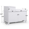 Shoe Storage Bench for Entryway,Wooden Entryway Bench with Drawer and Cabinet, Bench Shoe Cabinet with Hidden Storage for Entryway Bedroom - 4 of 4
