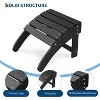 TackView HDPE Adirondack Ottoman Footrest - Weather Resistant Outdoor Footstool for Porch Pool Lawn Backyard - 4 of 4