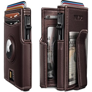 Generic Airtag Wallet for Men,with Money Clip 10 Cards Metal Case Smart Slim Pop Up Credit Card Holder - 1 of 4