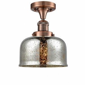Bell Cage - 1 Light Semi-Flush Mount In Industrial Style-11.5 Inches Tall and 8 Inches Wide - 1 of 1