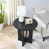NicBex Modern Round Coffee Table with Cross Hollow Base,Small Side Table,Simple Center Table for Livng Room - 2 of 4