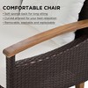 CAVINAS Patio Sectional Set, PE Rattan Patio Conversation Sets, Modern Backyard Furniture Set with Wooden Legs for Garden - 3 of 4