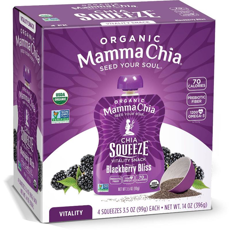 Mamma Chia Blackberry Bliss Chia Squeeze - 3.5oz/4ct, 1 of 11