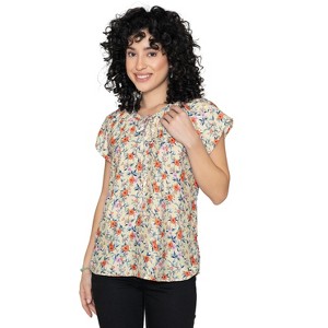 HAPPY BAY Women's Dressy Short Sleeve Top Summer Party Business PleatedT Shirts Trendy Fashion Tops Casual Flowy Tunic Tops For Women - 1 of 4