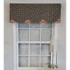 RLF Home 3" Rod Pocket High Quality Fabric Andover Petticoat Valance for Windows 50" x 15" Navy - 2 of 4