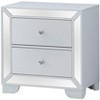 Vynxaria Contemporary Silver Champagne Nightstand, 28"H×28"W×17"D, Durable Materials, Sleek Design, No Assembly Required - 2 of 4