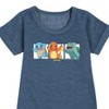 - Pokémon - Squirtle, Charmander and Bulbasaur Graphic Short Sleeve Fleece Dress - 2 of 4