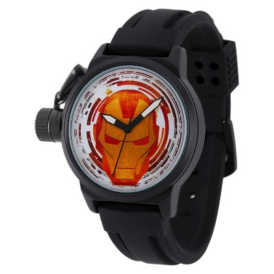 Men's Marvel Tony Stark Crown Protector Watch - Black