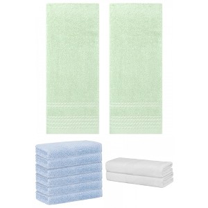 REGALWOVEN Striped Soft Absorbent Bathroom Cotton Towel Set 3 Pcs - 1 of 4