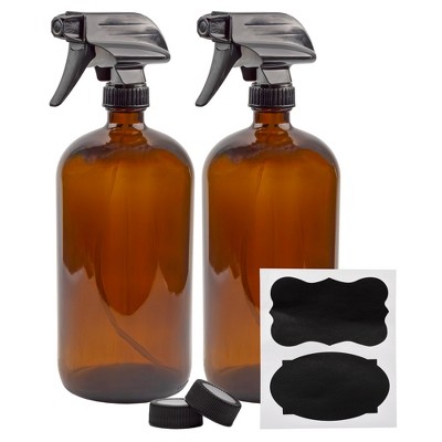 Cornucopia Brands 32oz Glass Spray Bottles, Quart Bottles w/ 3-Setting Adjustable Trigger Sprayers