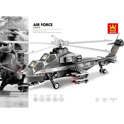 Wange Bricks: Military 4002 WZ10 Gunship Helicopter Aircraft Brick Toy