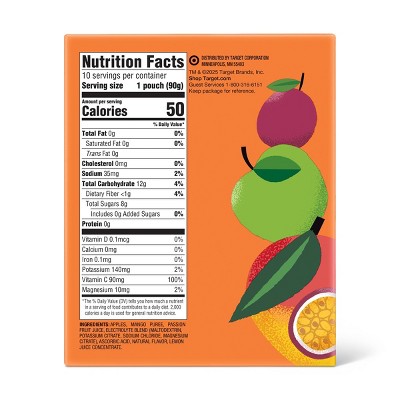 Apple, Mango, Passionfruit Applesauce with Electrolytes and Vitamin C Pouches- 31.7oz/10ct - Good & Gather™