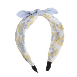 Unique Bargains Girl's Elegant Flower Pattern Headbands 6.30"x4.72"x2.05" Blue 1 Pc - 1 of 3