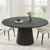 Dovelina 60" Round Dining Table Modern Wood Kitchen Table Dining Room Table for 8 People - 2 of 4