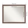 Amanti Art Distressed Rustic Brown Beveled Wood Bathroom Wall Mirror - 4 of 4