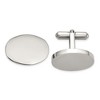 Chisel Stainless Steel Polished Oval Cuff Links - 2 of 2