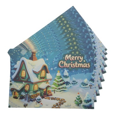 Unique Bargains Christmas Greeting Card Multicolor 4.5"x3.1" 10Pcs