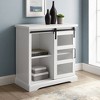 Tertia Transitional Accent Cabinet with Sliding Glass Door Solid White - Saracina Home: Laminated, Divided Storage, Adjustable Shelves - 2 of 4