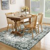 Washable Vintage Floral Area Rug for Living Room Bedroom, Soft Non Slip Floor Carpet for Dining Room Home Office - 4 of 4
