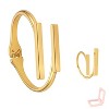 Gold Alloy Minimalist Bracelet and Ring Set for Women - 3 of 4
