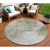 Taupe Beige And Brown Abstract Washable Indoor Outdoor Area Rug - 2 of 4