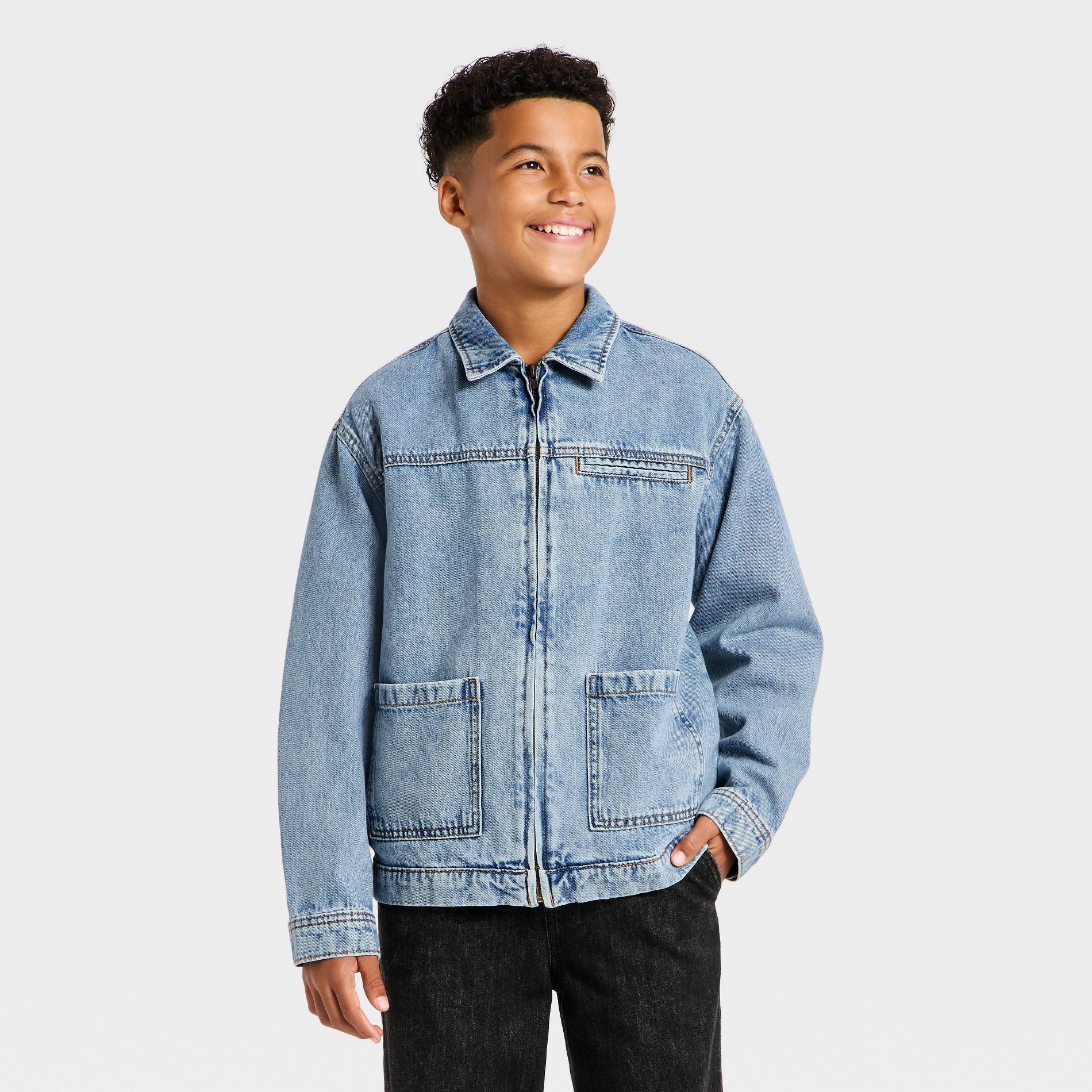 Boys' Denim Jacket - art class™ Light Wash