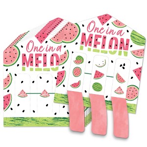 Big Dot of Happiness Sweet Watermelon - Fruit Party Game Pickle Cards - Pull Tabs 3-in-a-Row - Set of 12 - 1 of 4