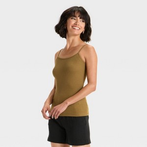 Women's Slim Fit Ribbed Cami - A New Day™ - 1 of 3