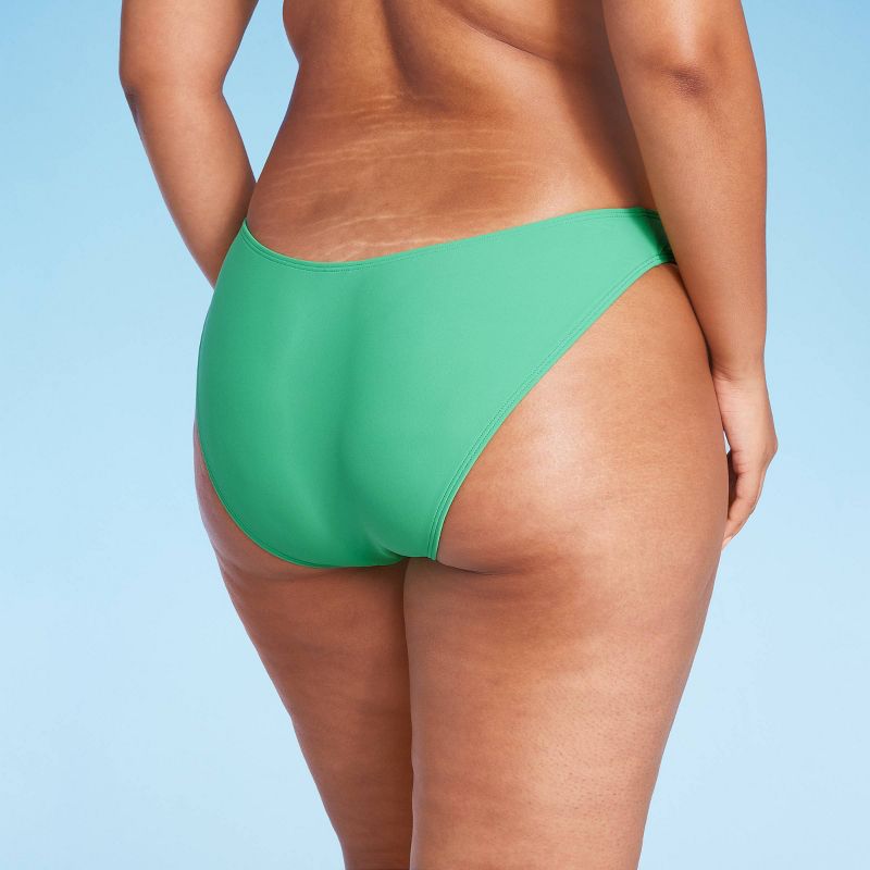 Women's Scoop Front Low-Rise High Leg Cheeky Bikini Bottom - Wild Fable™, 3 of 11