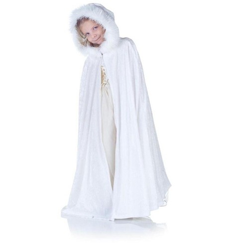 Little girl white fur cape best sale