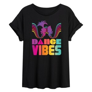 Women's - Trolls - Dance Vibes Poppy Branch Oversized Graphic T-Shirt - 1 of 4