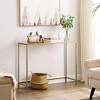 Vtec Trading Gold Metal Tempered Glass Console Table - 3 of 3