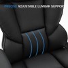 Kumasinova 500lbs Big & Tall Executive Office Chair with Adjustable Lumbar Support,Ergonomic Leather Chair with Flip-up Armrest for Home Office,Black - 4 of 4