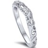 Pompeii3 Vintage 3mm Wedding Band 14k White Gold - 4 of 4