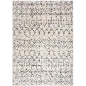 HomeRoots 3' X 5' Gray and Ivory Southwestern Shag Power Loom Distressed Area Rug - 1 of 4