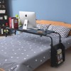 Overbed Table with Wheels, 31.5/47.24 in Laptop Desk Cart, Table Over The Bed Table Adjustable Height and Length - 3 of 4
