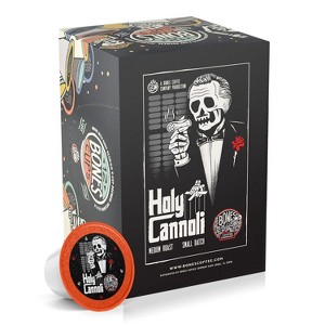 Bones Coffee Holy Cannoli Cannoli Flavor 12ct Single-Serve Bones Cups Coffee Pods Compatible with Keurig Coffee Maker - 1 of 4