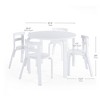 Guidecraft Kids Nordic Table & Chair Set- White: Wooden Round Toddler Table for Crafts & Writing | Playroom Furniture| Kids Activity Table w/ 4 Chairs - 2 of 4