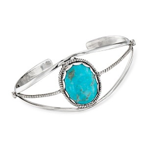 Ross-Simons Turquoise Cuff Bracelet in Sterling Silver - 1 of 3