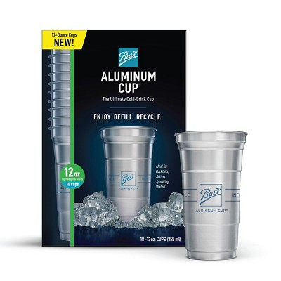  Ball Aluminum Cup Recyclable Party Cups, 16 oz. Cup