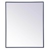 Elegant Lighting Metal frame rectangle mirror 30 inch x 36 inch in Blue - 3 of 4