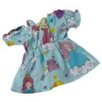 Doll Clothes Superstore Blue Princess Print Dress Fits 15 Inch Baby Dolls