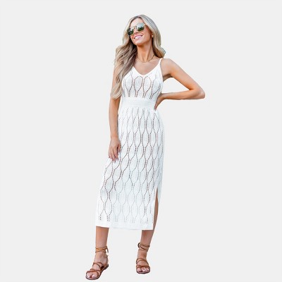 Women's Crochet Midi Cover-Up Dress - Cupshe