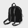 Kids' Mini Faux Shearling Backpack - art class™ Black: Lightweight Solid Design, Ages 3-11, Recycled Polyester - 2 of 4