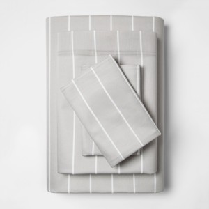 California King 300 Thread Count Modern Striped Sheet Set Gray Stripe - Project 62 + Nate Berkus