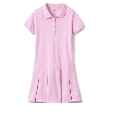 Lands' End School Uniform Girls Long Sleeve Mesh Polo Dress 
