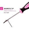 Pink Power Magnetic Screwdriver Set - 6 Piece Phillips Head and Flat Head Hand Pink Tool Set for Women & Ladies - Screwdriver Kit with Magnetic Tip - 3 of 4